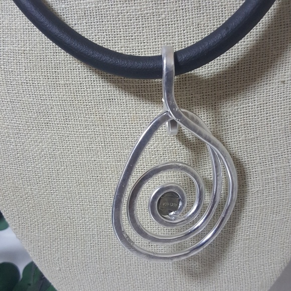 ✅ Jeff Lieb Teardrop Swirl Choker Necklace - Picture 5 of 7